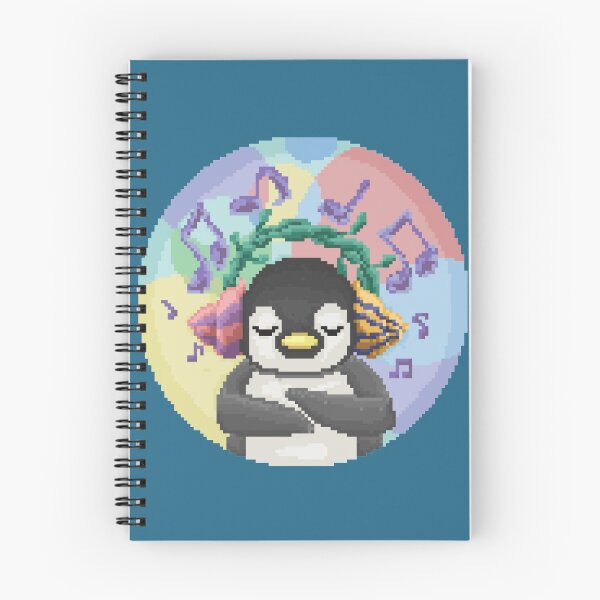 Item preview, Pixelated Little Cute Pinguin Listening to Music designed and sold by HopeDetour.