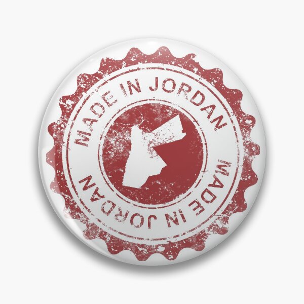 Item preview, Made in Jordan Stamp with a Map in Red Stylish Design designed and sold by ArabCorner.