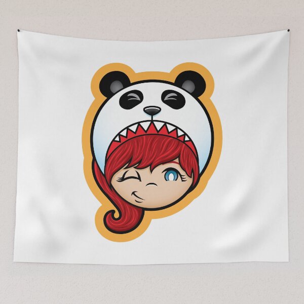 Item preview, Bear Beanie Girl - Panda Bear designed and sold by AbzDraws.
