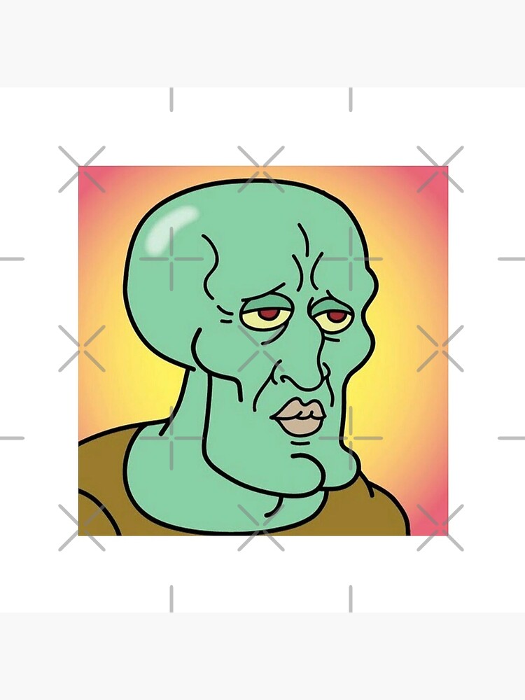 Handsome Squidward Pin Button