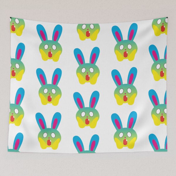 Item preview, One Tooth Rabbit Emoticon Bunny Face Screaming in Fear designed and sold by onicon.