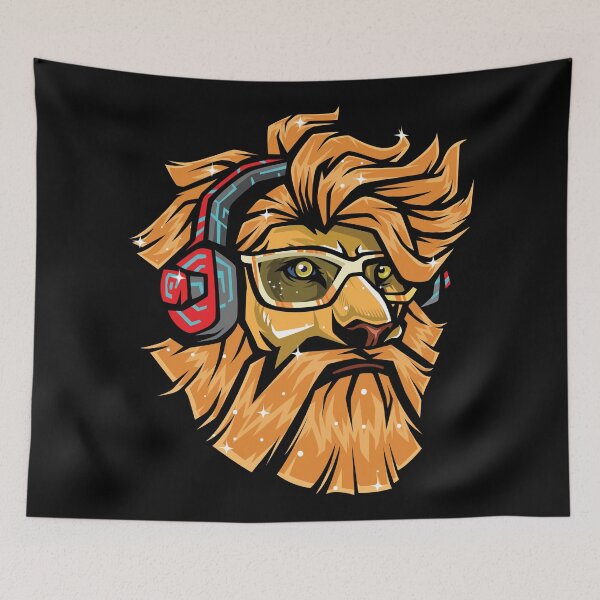 Item preview, Mighty Hipster Lion designed and sold by Vector Scout Lab.