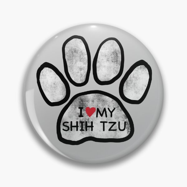 Item preview, I Love My Shih Tzu Paw rugged look designed and sold by SubtleSplit.