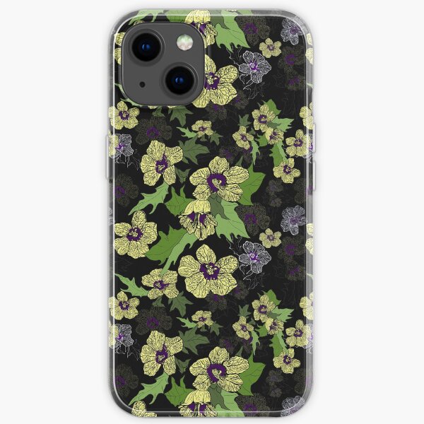 Black Henbane flowers, Hyoscyamus niger iPhone Soft Case