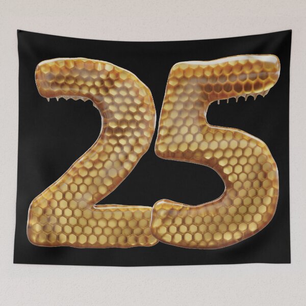 Item preview, 25 Number 3d Honey Numbers Font designed and sold by HelloFromAja.