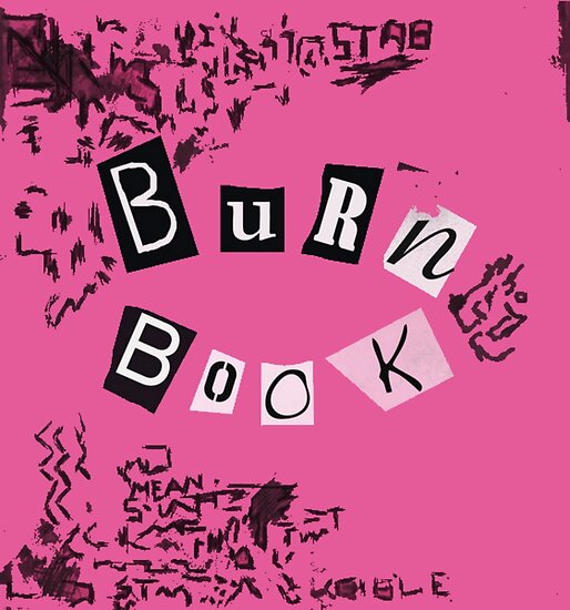mean girls burn book canvas prints by natalie rowe burn book by