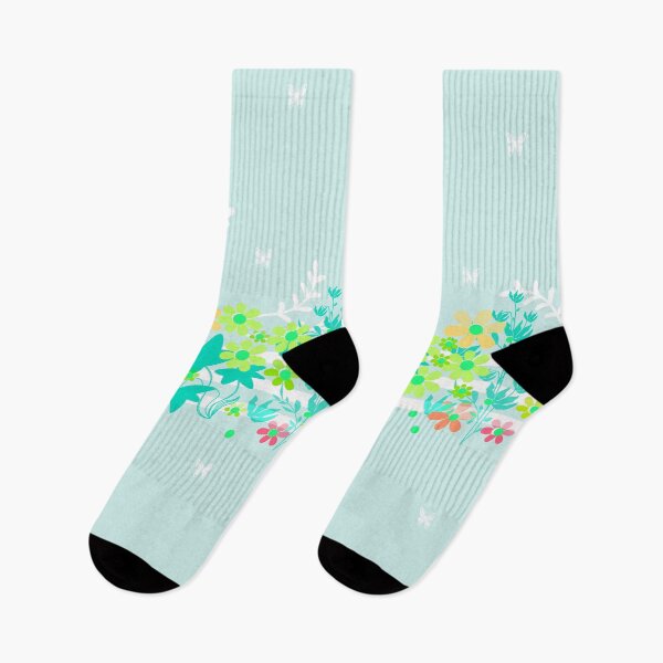 Item preview, Seamless pattern floral. Delicate turquoise, blue, flowers, fringe, border, edging, designed and sold by fuzzyfox.