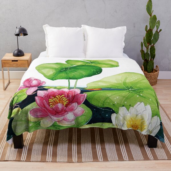 Item preview, Chinese Art Print - Lotus Stems of Water Lilies in the Pond designed and sold by Kallandra.