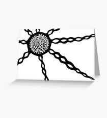 Central Sun original painting Greeting Card