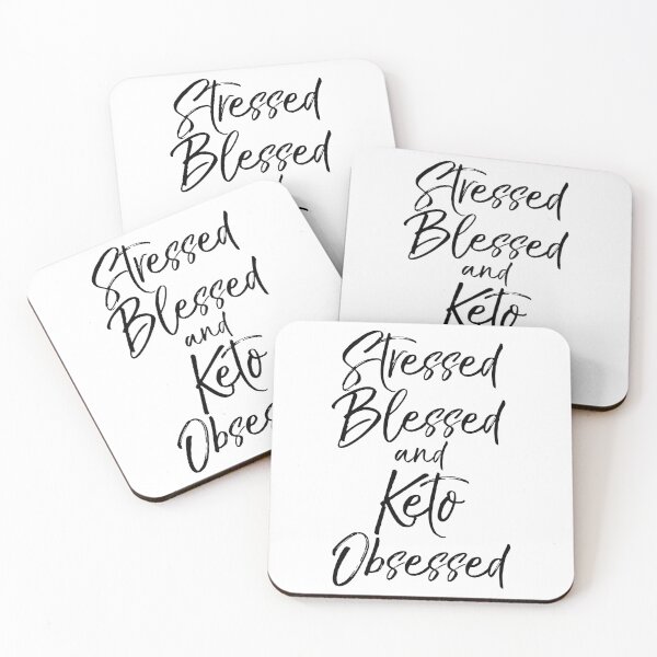 Item preview, Cute Stressed Blessed and Keto Obsessed Funny Keto Quote designed and sold by TNDesignStudio.