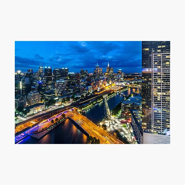 Bird's Eye View of Melbourne Photographic Print