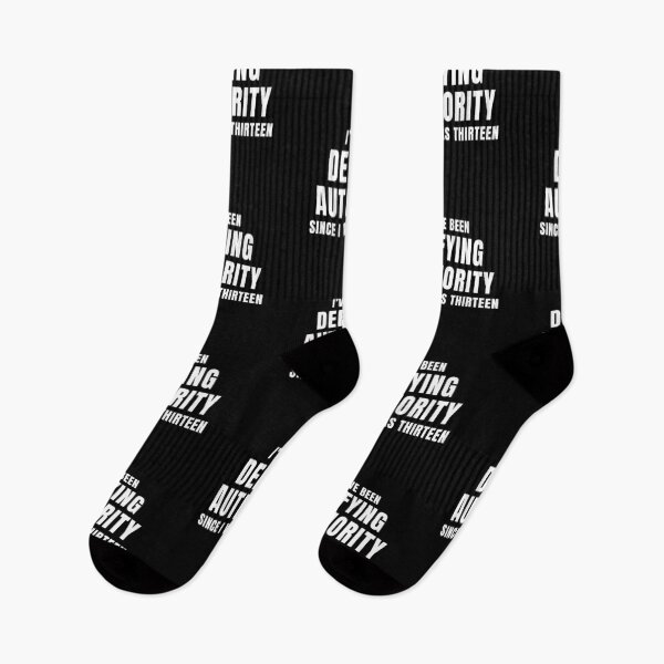 Item preview, I’ve Been Defying Authority Since I Was Thirteen (Black) designed and sold by quoteedesigns.