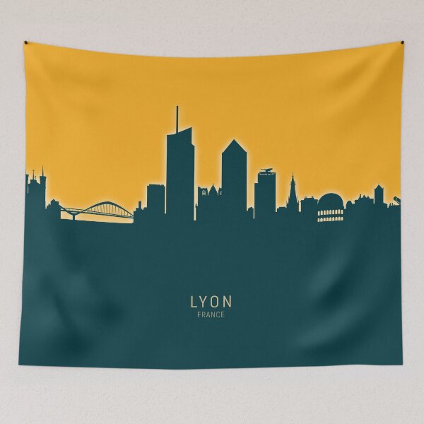 Item preview, Lyon France Skyline designed and sold by ArtPrints.