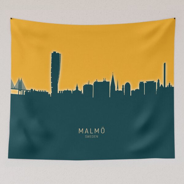 Item preview, Panorama de Malmö, Suecia designed and sold by ArtPrints.
