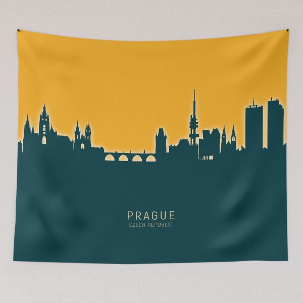 Item preview, Prague (Praha) Czech Republic Skyline designed and sold by ArtPrints.