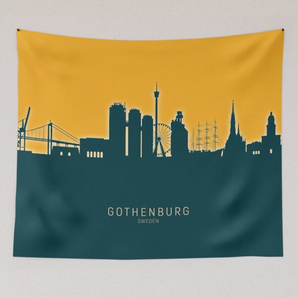 Item preview, Gothenburg Sweden Skyline designed and sold by ArtPrints.