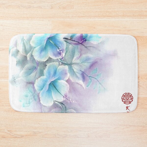 Item preview, Chinese ink painting - delicate blue flowers - blossom branch with blue flowers designed and sold by Kallandra.