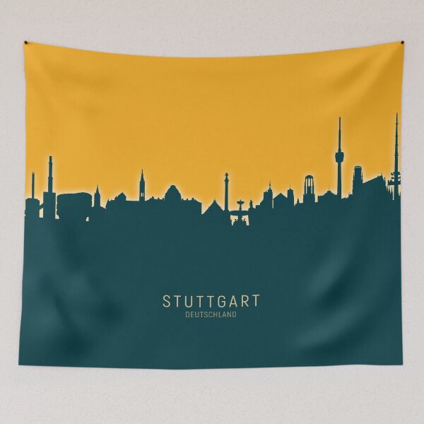 Artikelvorschau, Stuttgart Germany Skyline entworfen und verkauft von ArtPrints.