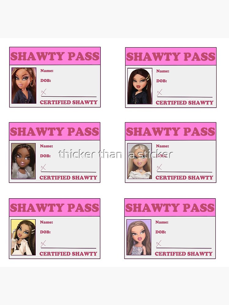 "Shawty Pass Template Sticker Pack" Art Print for Sale by XamXam00