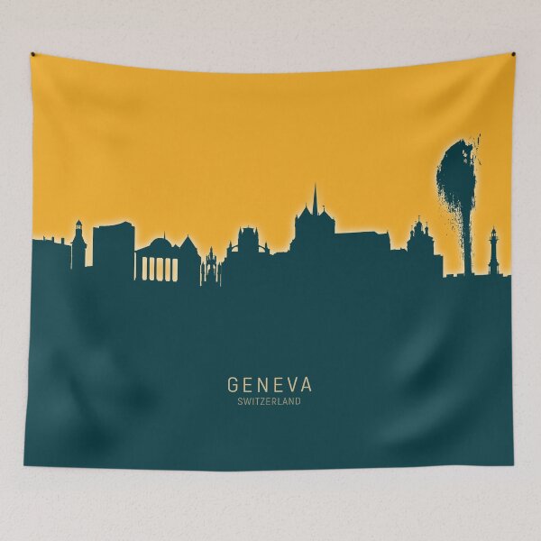 Item preview, Geneva Switzerland Skyline designed and sold by ArtPrints.