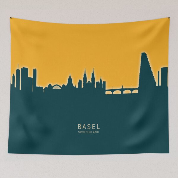 Item preview, Basel Switzerland Skyline designed and sold by ArtPrints.