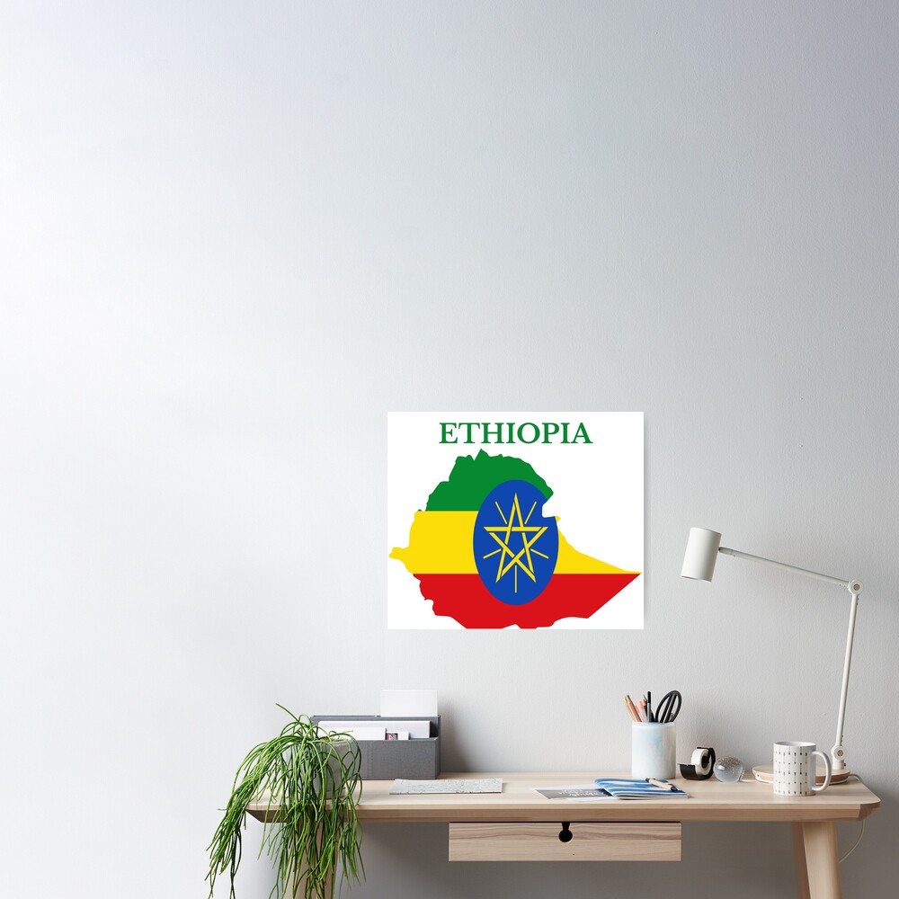 Ethiopia Map Shape and Flag Design Tie Tack -  Canada