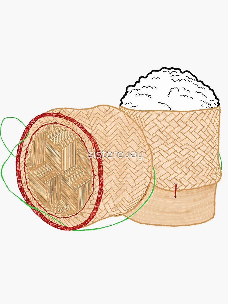 Bamboo Sticky Rice Basket & Cover