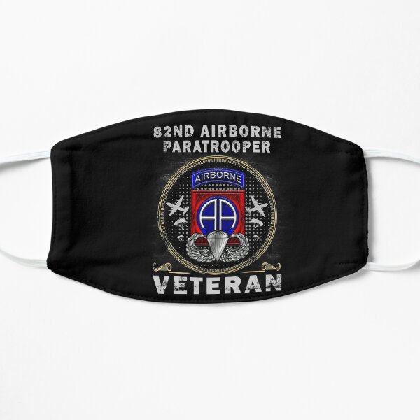 82nd Airborne Paratrooper Veteran T-shirt Men Women T-Shirt Flat Mask