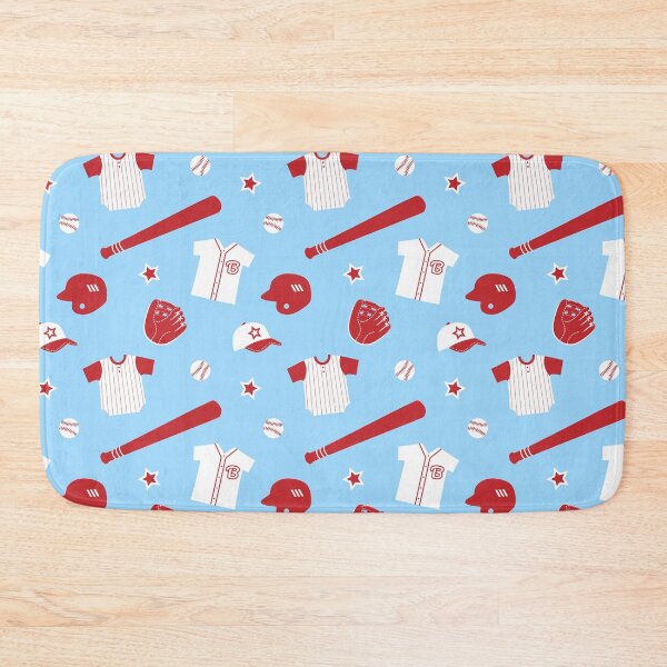Item preview, Red And White Baseball Sports Pattern designed and sold by rustydoodle.