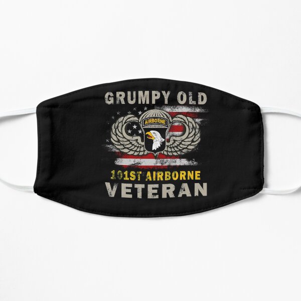 Grumpy Old 101st Airborne Division Veteran T Shirt Flat Mask