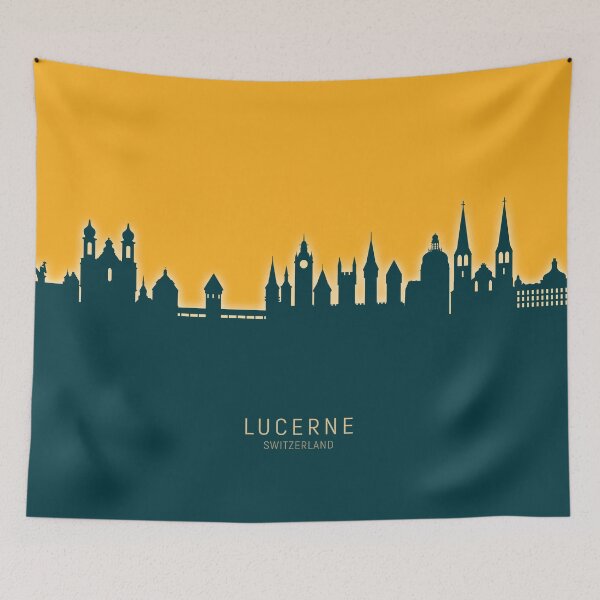 Item preview, Lucerne Switzerland Luzern Skyline designed and sold by ArtPrints.