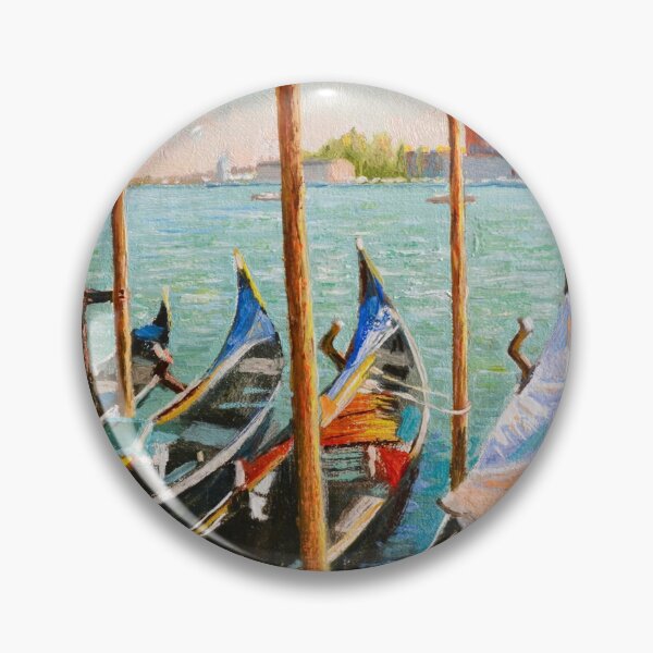 Item preview, Gondolas moored near San Marco in Venice designed and sold by Dai Wynn Fine Art.