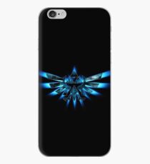 Vinilo o funda para iPhone Triforce Of Courage - Funda azul para iPod / teléfono.