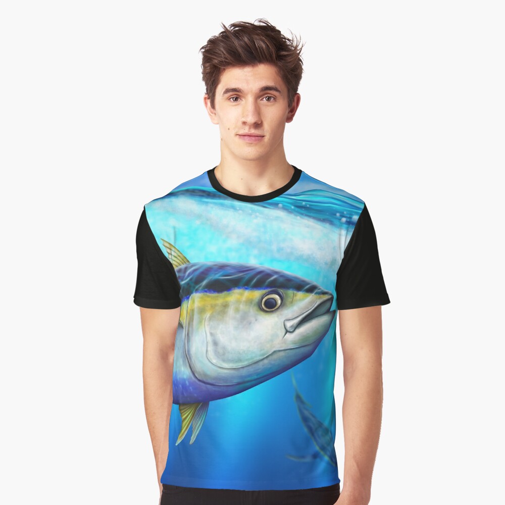 Tuna Attack T-Shirt Bluefin Tuna Yellowfin Tuna Fishing Graphic – Moda pé  no chão