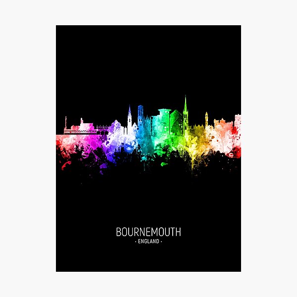 Item preview, Bournemouth England Skyline designed and sold by ArtPrints.