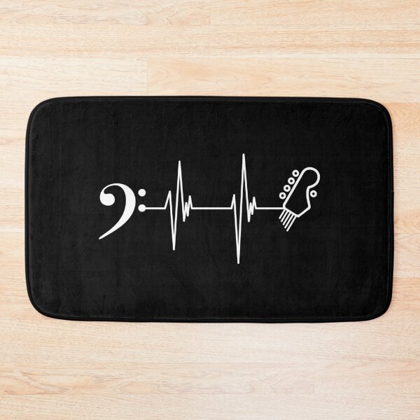 Item preview, 5-String Bass Guitar Clef Heartbeat designed and sold by playloud.