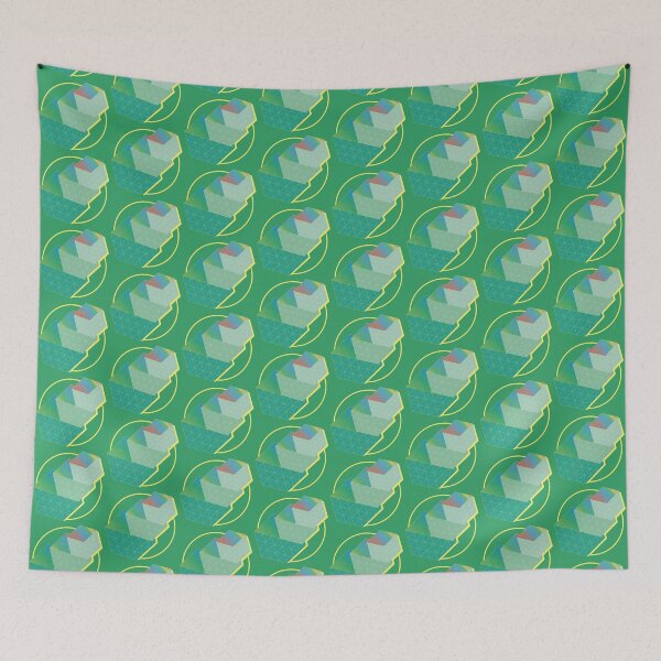 Item preview, Green Ascending Cubes designed and sold by tinspira.