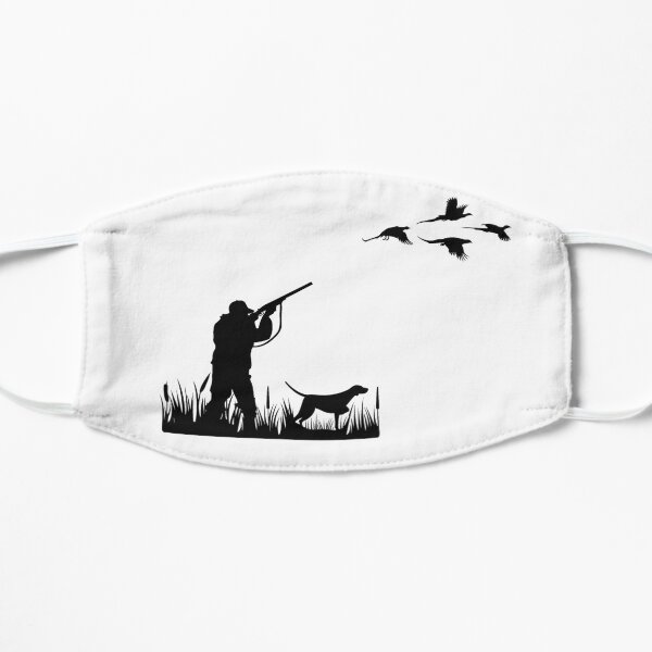 Pheasant hunter with dog Flat Mask