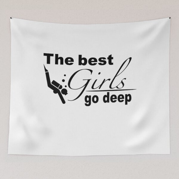 Item preview, Best Girls Go Deep Ambiguous Dive Scuba Fun designed and sold by DaneRhodes1.