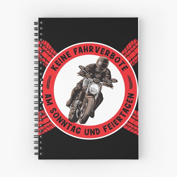 Item preview, Biker saying No motorcycle driving ban on Sunday and public holidays. Motorcyclist design designed and sold by SiRaGeckoDesign.