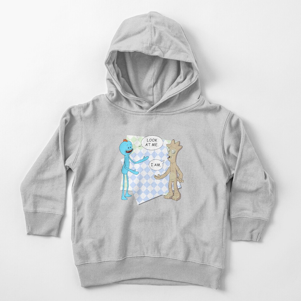 Rick and Morty's Mr. Meeseeks meets Gaia's child. Dark variant. Toddler Pullover Hoodie