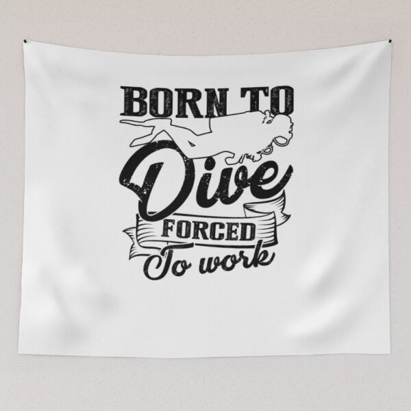 Item preview, Born To Dive Forced To Work Shirt designed and sold by DaneRhodes1.