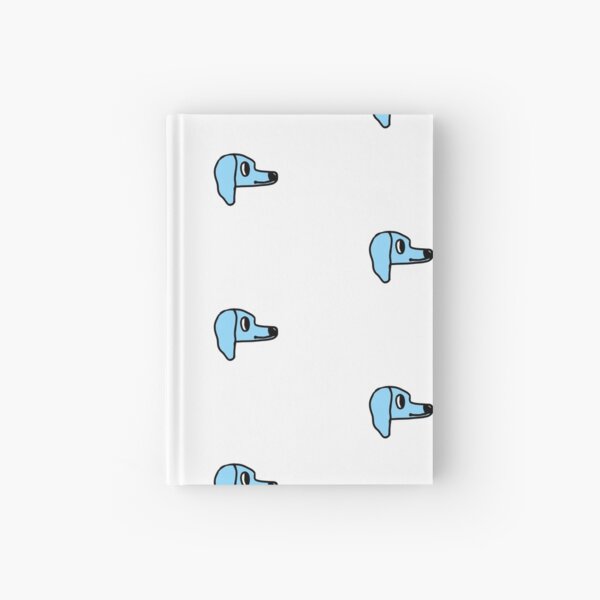 Cute blue dog Hardcover Journal