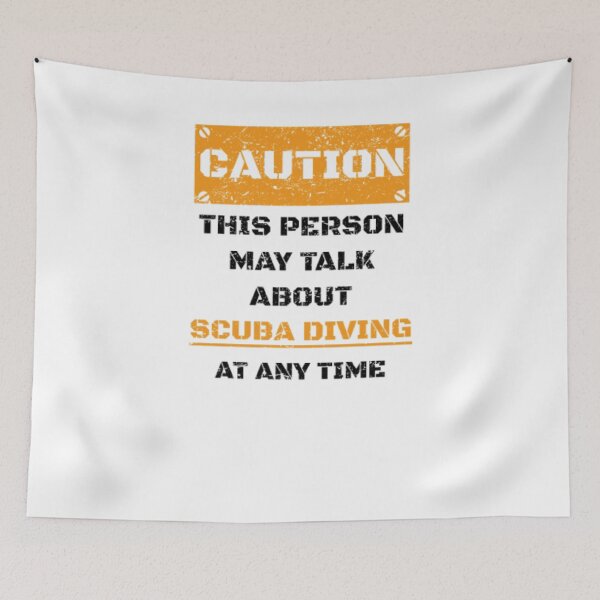 Item preview, Caution Geschenk Hobby Reden Love Scuba Diving designed and sold by DaneRhodes1.