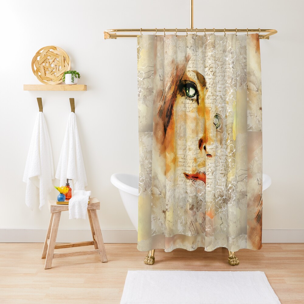 Details about   Abstract Sketch Beauty Girls Colorful Dress Waterproof Fabric Shower Curtain Set 