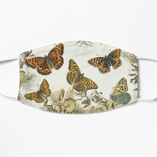 Butterfly Pattern - Vintage Style Monarch Butterflies and Ferns Mask