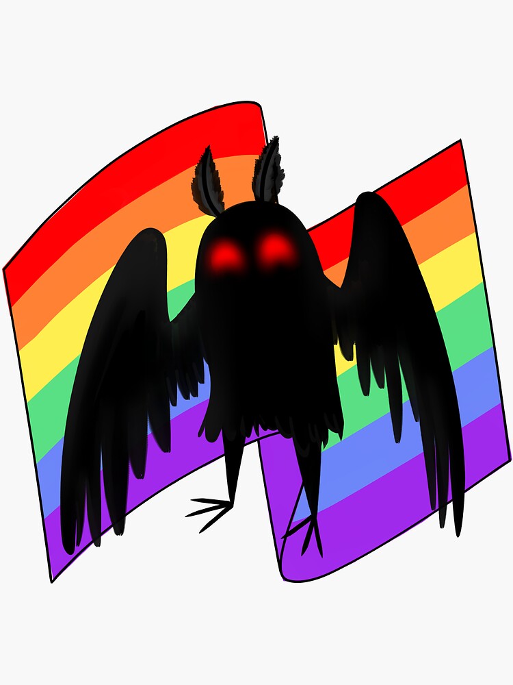 Gay Rights Mothman Sticker By Wormstaxhe Redbubble