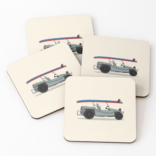 Item preview, Beach Buggy - Blue Grey with Surfboards designed and sold by LastShift.