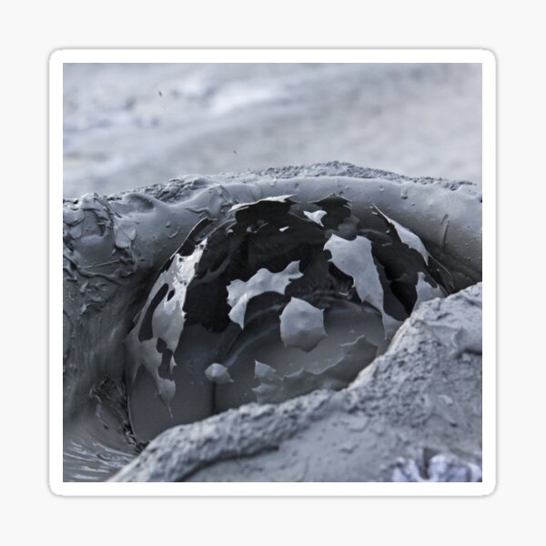 Mud bubble bursting in mud volcano Sticker