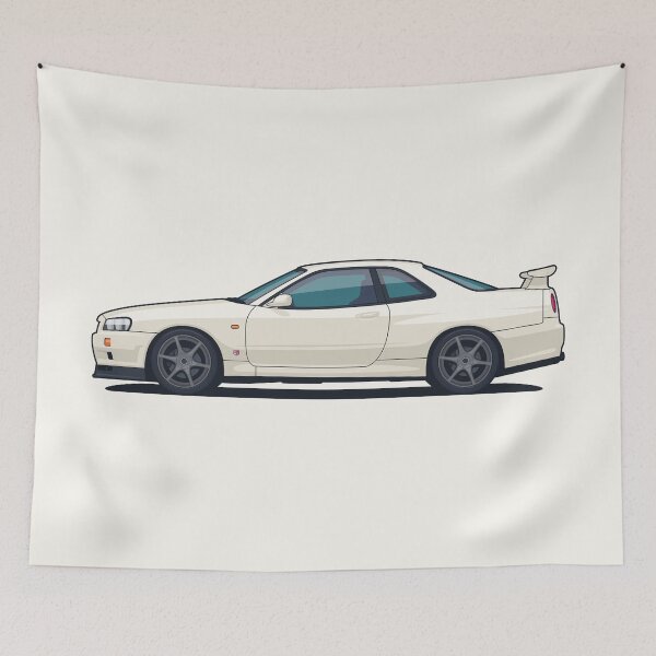 Item preview, R34 GT-R - White designed and sold by VoodooCircus.